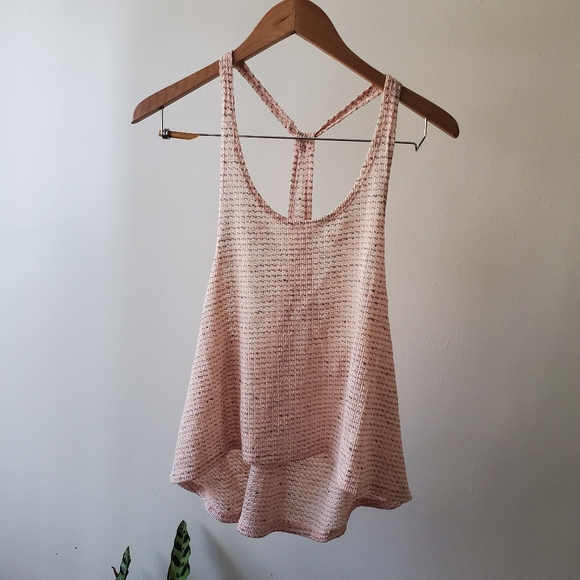 tea n rose Tops - Tea n Rose Racerback Open Knit Tank NWOT
